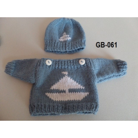 Broek zandkleur met bootjes